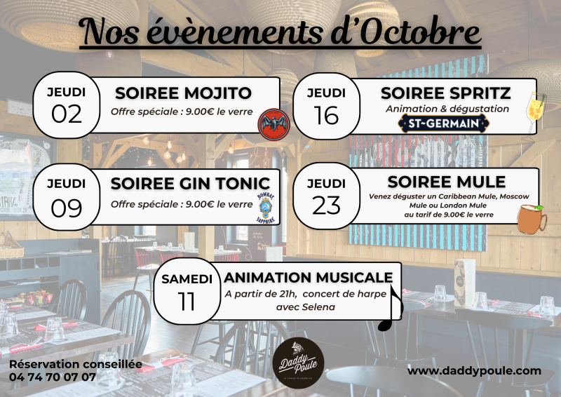 Les évènements d'Octobre !