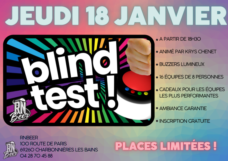 Soirée Blind test à Charbonnières les Bains